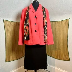 Women's 2 Piece Skirt Suit with Scarf